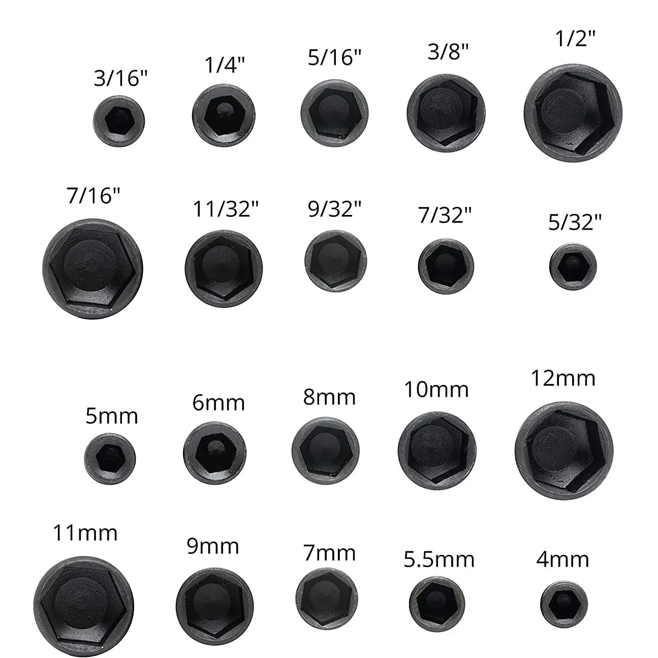 9 Darabos Hatszögű Dugókulcs Készlet – 5mm-13mm Anyacsavarhúzó Fúróhoz és Csavarhúzóhoz
