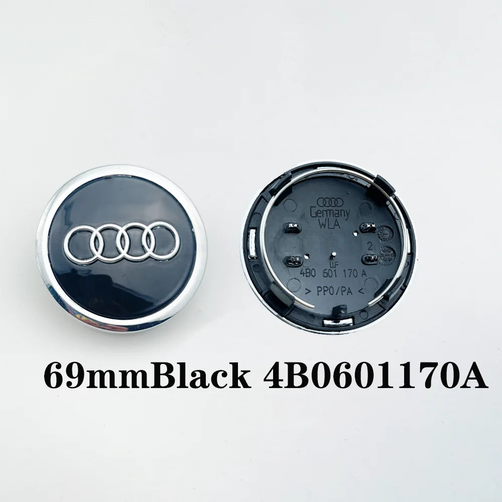 Prémium Audi felnikupak – 60, 61, 68, 69 mm méretben (4 db-os szett) - bömös.hu