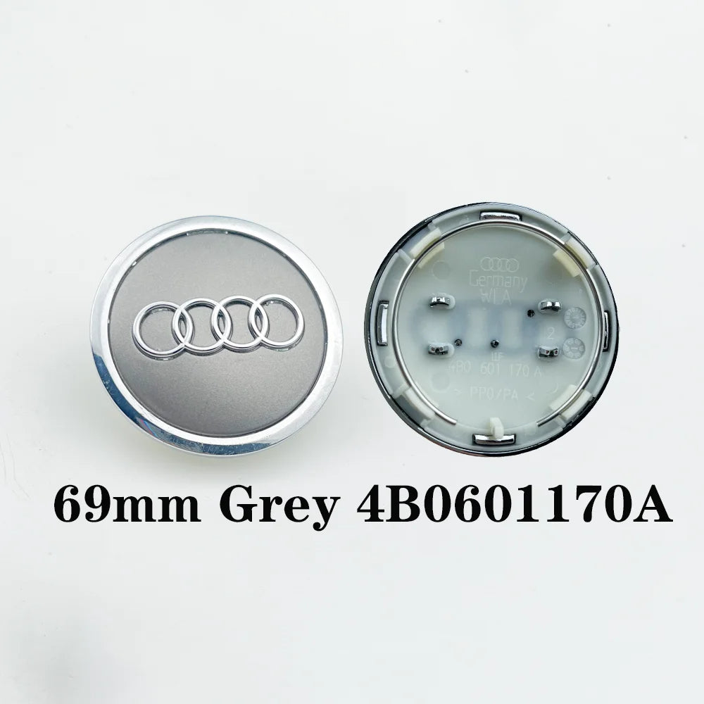 Prémium Audi felnikupak – 60, 61, 68, 69 mm méretben (4 db-os szett) - bömös.hu