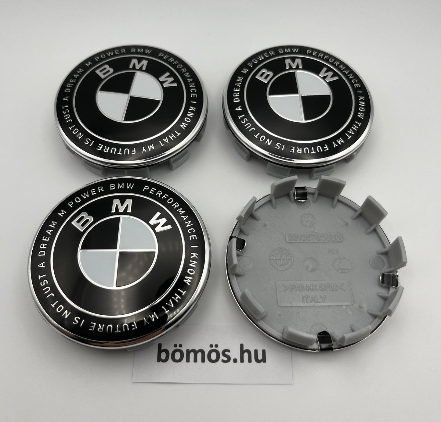 Felnikupak Garnitúra (4DB) Fekete-Fehér Jubileumi 68 mm - bömös.hu
