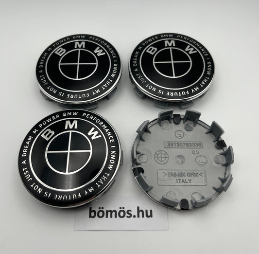 Felnikupak Garnitúra (4DB) Full Fekete Jubileumi 68 mm - bömös.hu