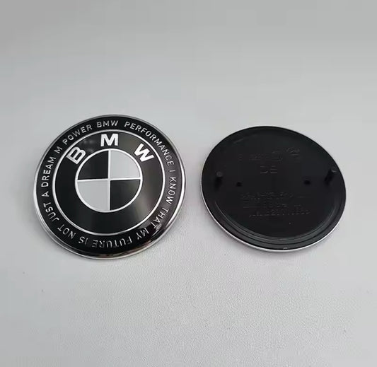 Fekete-Fehér 50 éves BMW Embléma Jubileumi (82, 74 mm) - bömös.hu