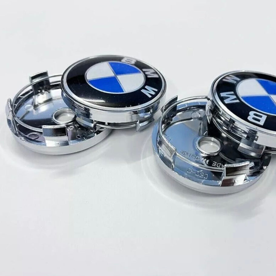 BMW Felnikupak Garnitúra(4DB) Kék-Fehér 56,60,68 mm (Külső Átmérő)