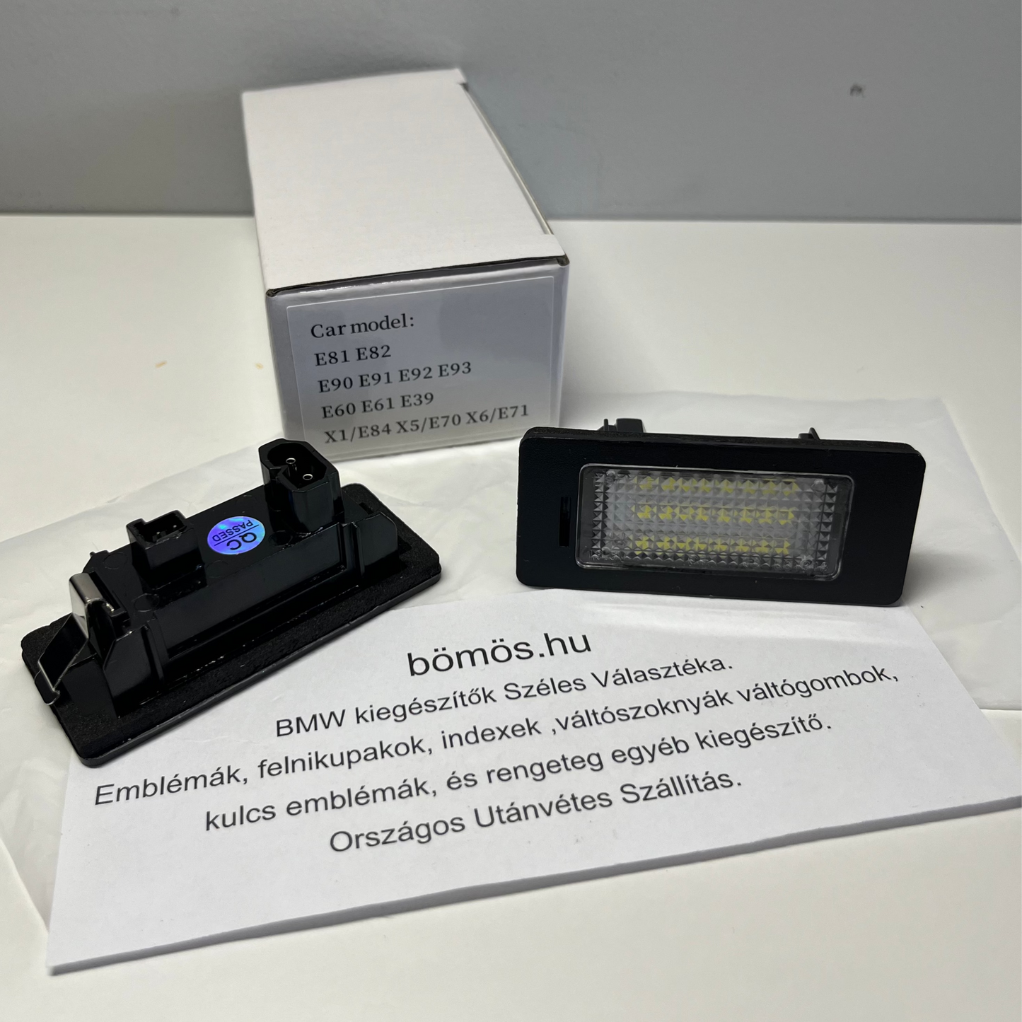 BMW LED Rendszámtábla Világítás – E-Jeles Minőség, Prémium Fényerővel E60 E90 E39 E70-X5 E71-X6 E61 E91 E92 E93 E82 e88 Stb. - bömös.hu