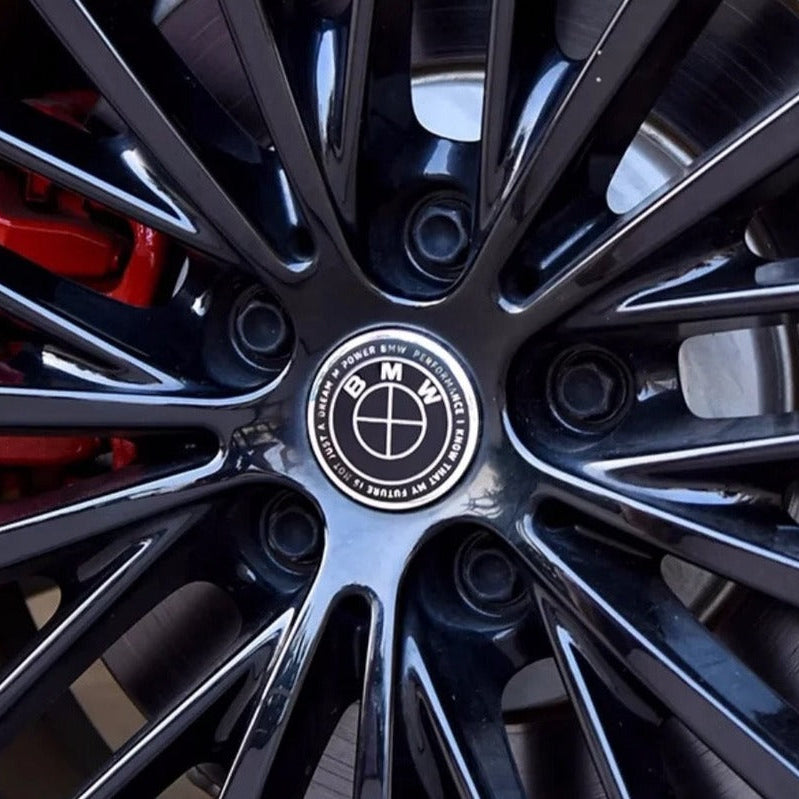 BMW Felnikupak Garnitúra (4DB) Full Fekete Jubileumi 68 mm (Külső Átmérő) - bömös.hu