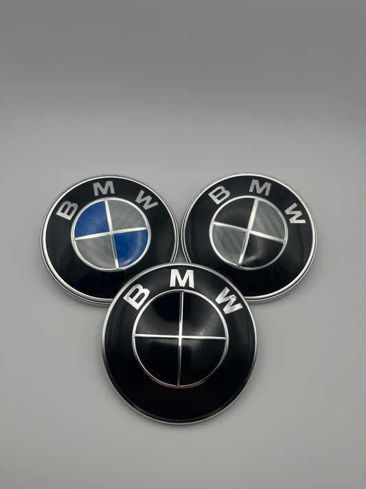 BMW embléma, Carbon kiadások és Full fekete 74, 82 mm - bömös.hu
