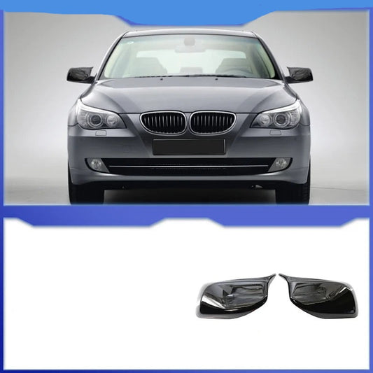 BMW E60 E61 E63 E64 M5 Tükörburkolat –  M Stílusban, Fényes Fekete Kivitelben 2004-2008