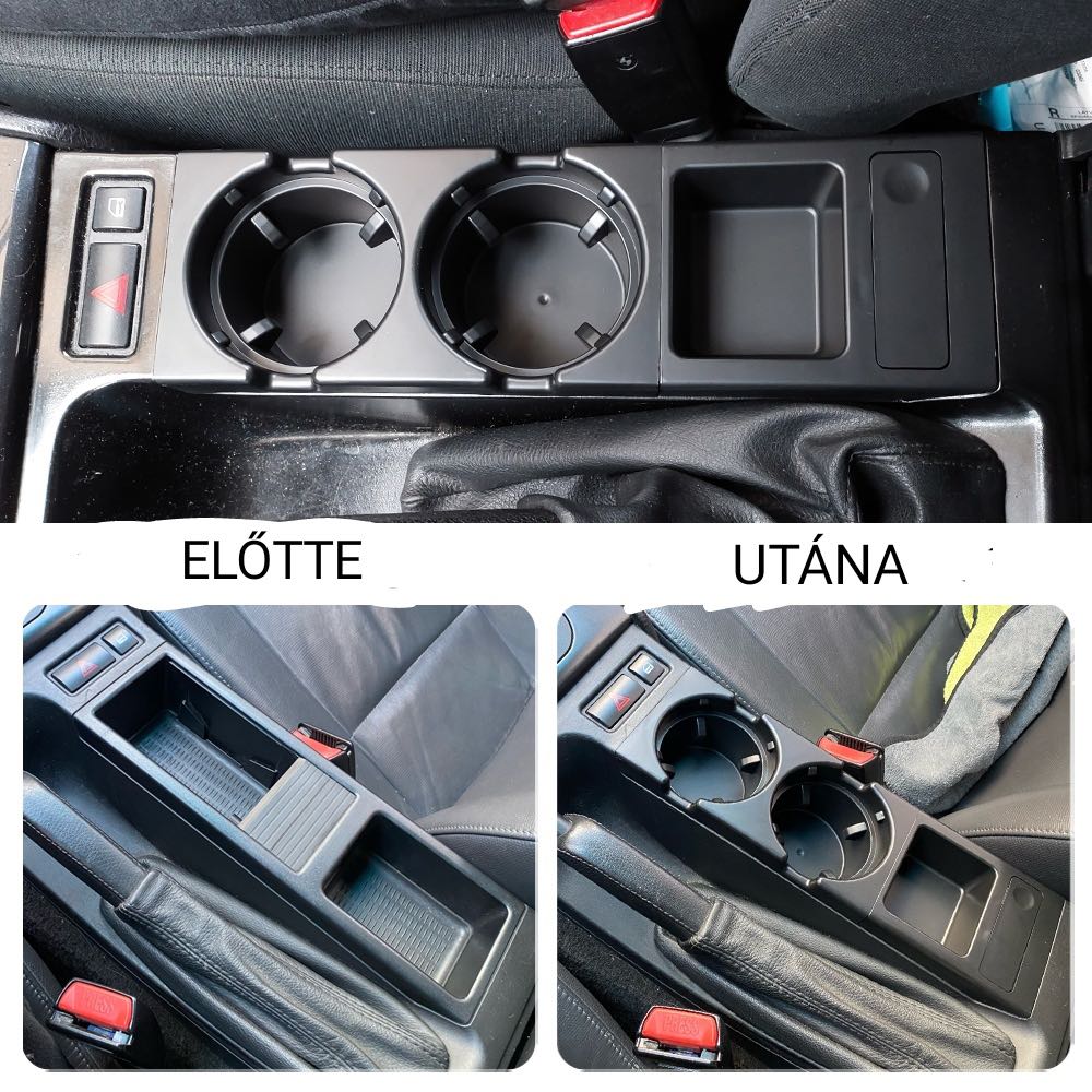 🚗 BMW E46 Pohártartós Középbox – Prémium Minőség, Tökéletes Illeszkedés - bömös.hu
