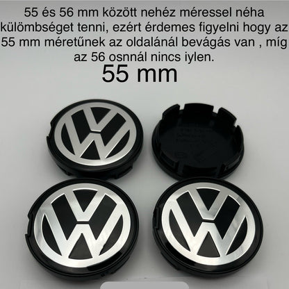 Volkswagen Felnikupak garnitúra(4DB) 55,56,60,63,65,70,76mm Méret (Külső Átmérő) - bömös.hu