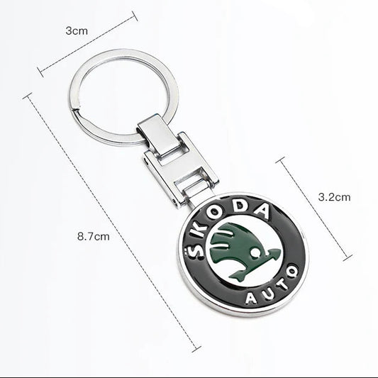 Skoda emblémás kulcstartó – Fém kulcskarika (1 db)