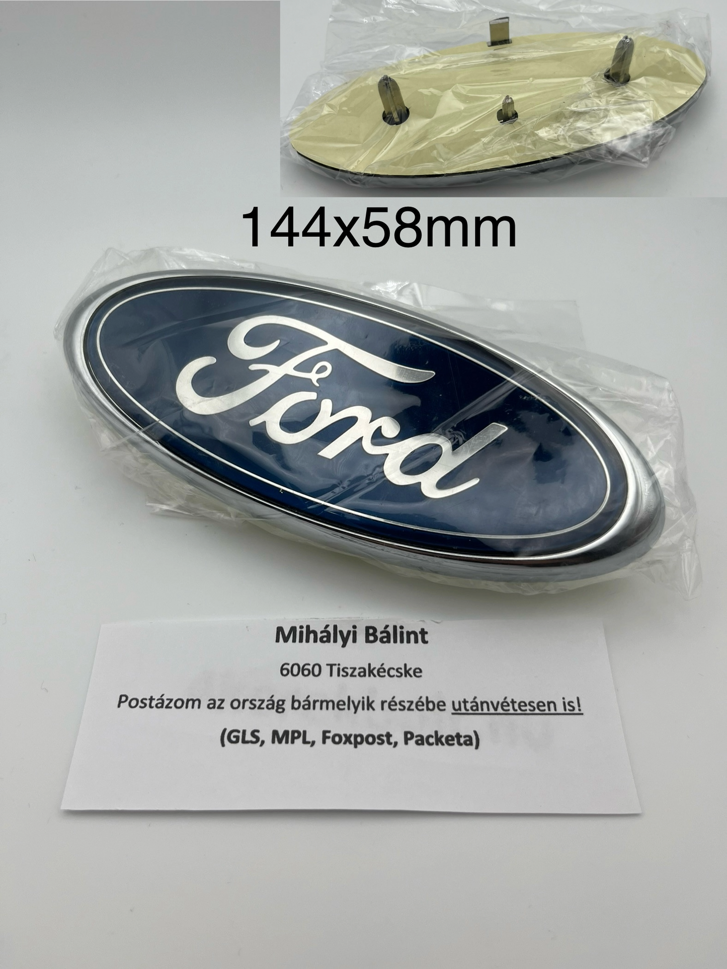 Ford Embléma Minden méretben (114x45 mm, 146x58 mm, 149x63 mm, 143x59 mm, 144x58 mm, 178x70mm) - bömös.hu