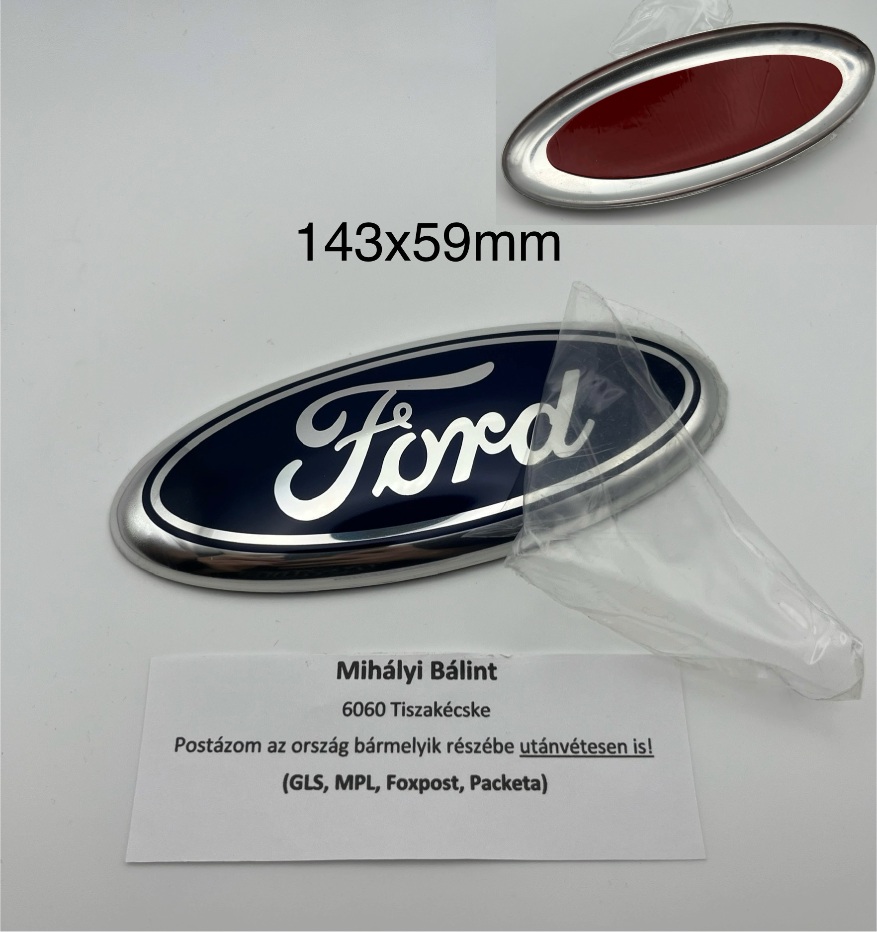 Ford Embléma Minden méretben (114x45 mm, 146x58 mm, 149x63 mm, 143x59 mm, 144x58 mm, 178x70mm) - bömös.hu