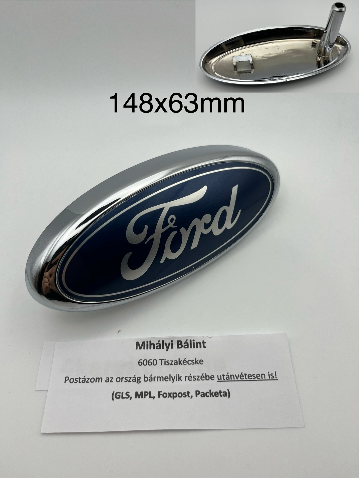 Ford Embléma Minden méretben (114x45 mm, 146x58 mm, 149x63 mm, 143x59 mm, 144x58 mm, 178x70mm) - bömös.hu