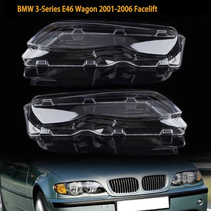 BMW E46 facelift szedán/touring lámpa, fényszóró búra 2002-2005