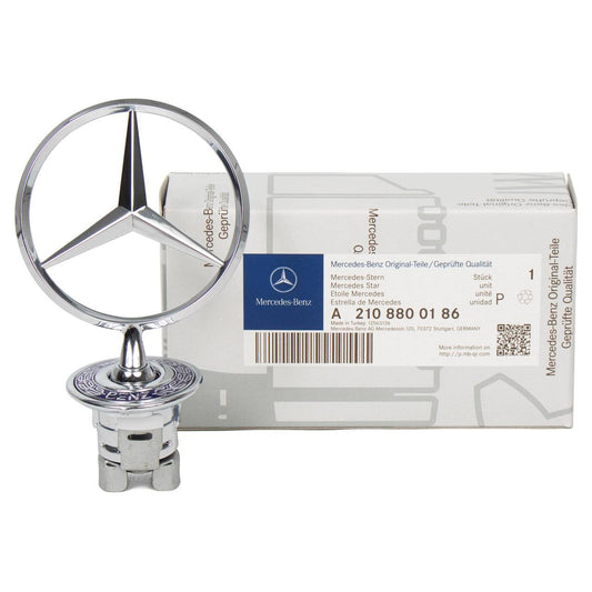 Mercedes-Benz első motorháztető embléma – 44 mm | Króm vagy Kék „búzakoszorú” (1 db)