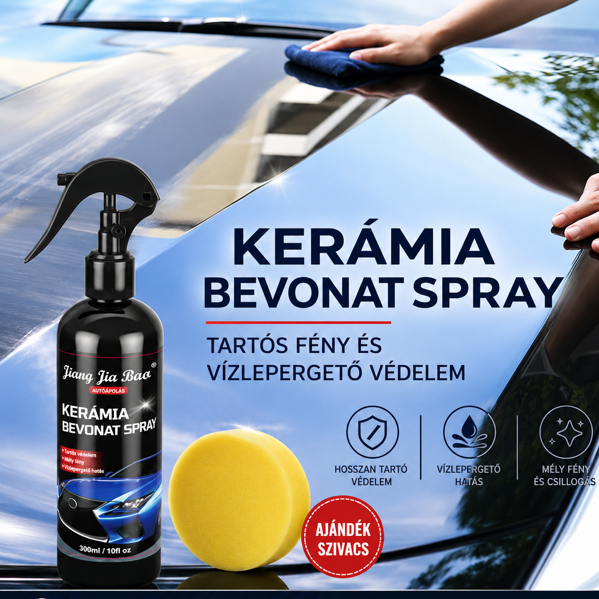 Autós Kerámia Spray – Tükörfényű ragyogás és hosszan tartó védelem! ✨🚗